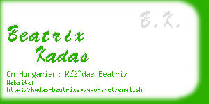 beatrix kadas business card